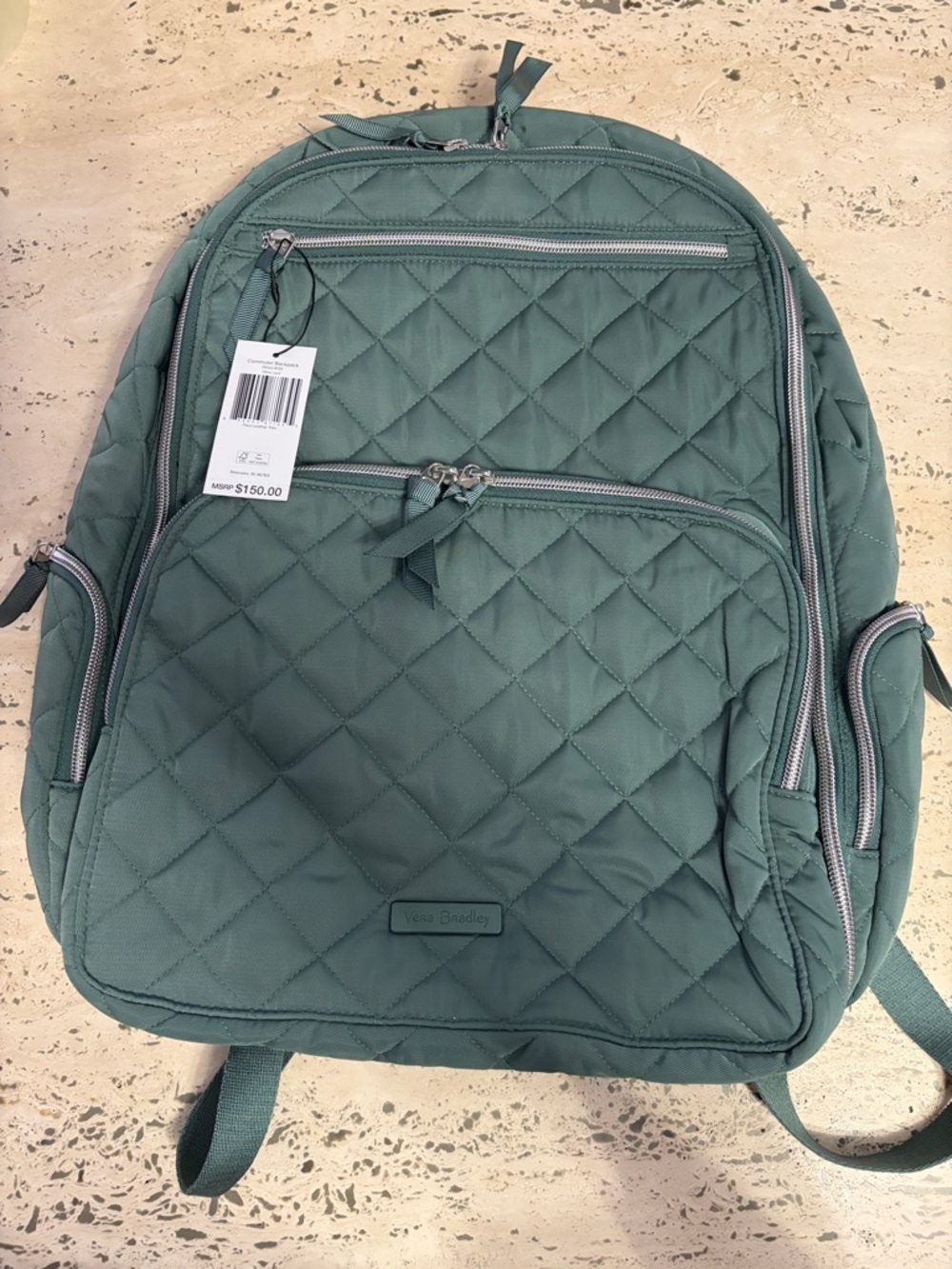 Vera Bradley Commuter Backpack Performance Twill Olive Leaf
